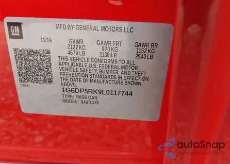 2020 Cadillac Ct5 Sport z USA, uszkodzony, nr VIN 1G6DP5RK9L0117744